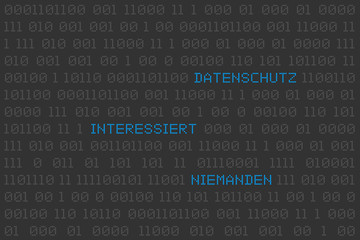 Fototapeta premium Datenschutz interessiert niemanden