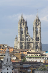 Fototapeta na wymiar Basilica del Voto Nacional in Quito, Ecuador