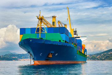 commercial container ship