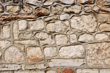 Old stone wall closeup