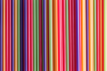 Full frame background of colorful drinking straws