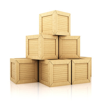 Stack Of Wooden Boxes