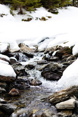 winter landscape with frozen river