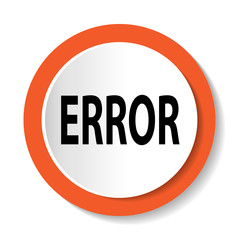 Векторный значок с надписью ERROR