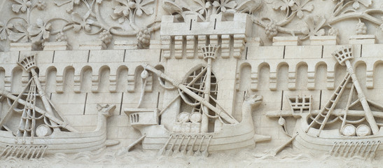 Sculpture de bateau 