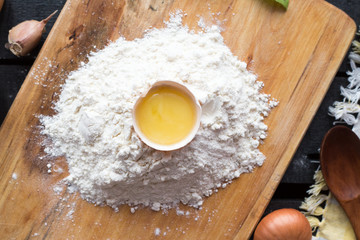 the blank recipe book with italian spaghetti