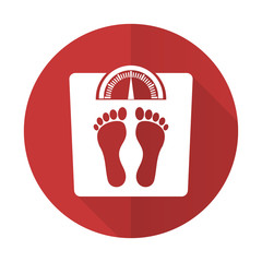 weight red flat icon