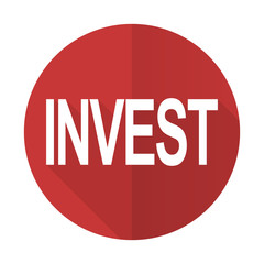 invest red flat icon