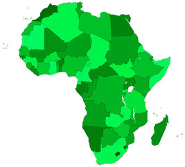 Africa contour map