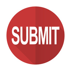 submit red flat icon