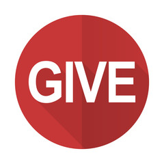 give red flat icon