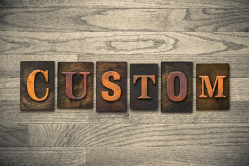 Naklejka premium Custom Wooden Letterpress Theme
