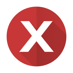 Obraz premium cancel red flat icon
