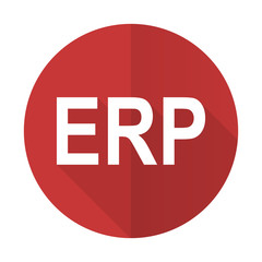 erp red flat icon