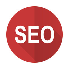 seo red flat icon