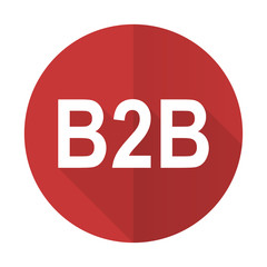 b2b red flat icon