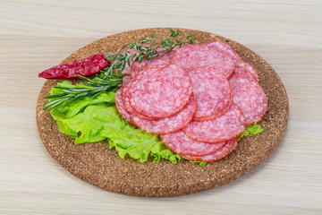 Sliced salami