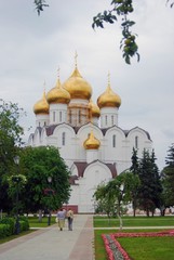 Fototapeta na wymiar Dormition church in Yaroslavl city, Russia