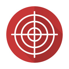 target red flat icon