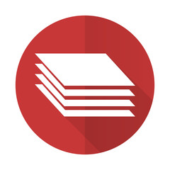 layers red flat icon gages sign