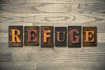 Naklejka premium Refuge Wooden Letterpress Theme