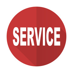 service red flat icon