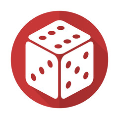 casino red flat icon hazard sign