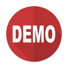 demo red flat icon