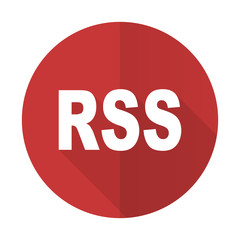 rss red flat icon