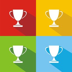 Icono trofeo colores sombra