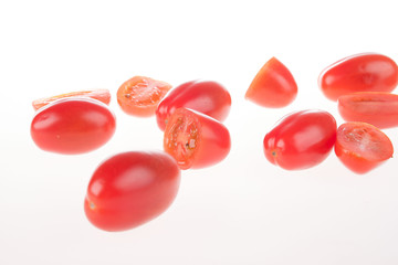 heathland tomatoes on an isolated white background