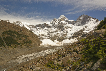 Looking up a Glacial Valley in the Andes