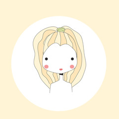 Horoscope Leo sign, girl head