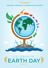 Earth Day Celebration Poster Design Template