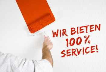 Wir bieten 100% Service
