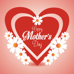 Happy mothers day card design.