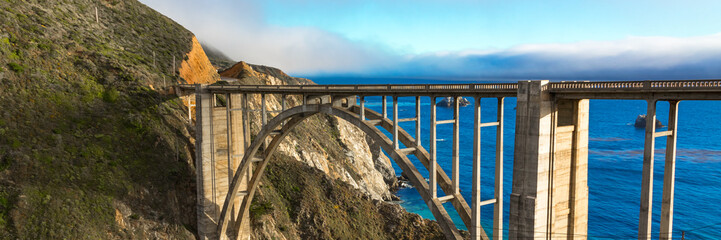 Historic Bixby Bridge, California coast
