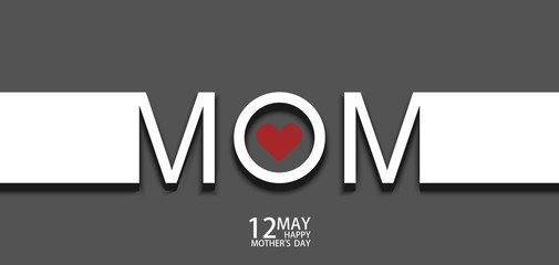 Vector modern 12 may mothers day background.