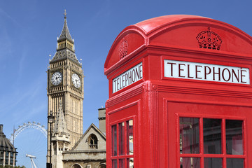 Telephone box with Big Ben
