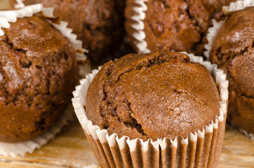 Homemade chocolate muffins