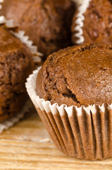 Homemade chocolate muffins
