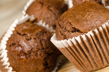 Homemade chocolate muffins