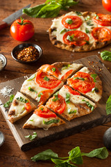 Homemade Margarita Flatbread Pizza