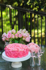 Cake and party table
