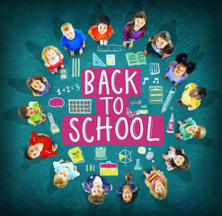 Children Cheerful Education Studying Knowledge Concept