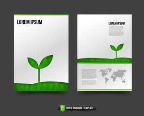 Flyer Brochure background templated 012 Ecology concept green po