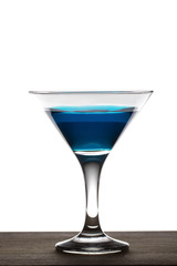 Two olive martini cocktails