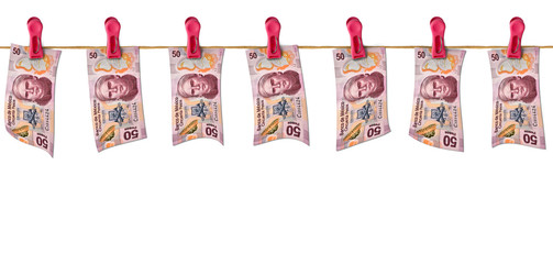 Hanging Mexican Money