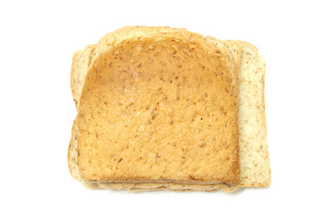 sliced bread isolated on white background