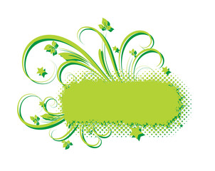 Grunge Texture Flourish Banner Vector